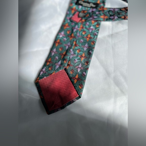Vintage Christian Dior Monsieur Neck Tie Geometric Print Standard Size - Picture 3 of 5